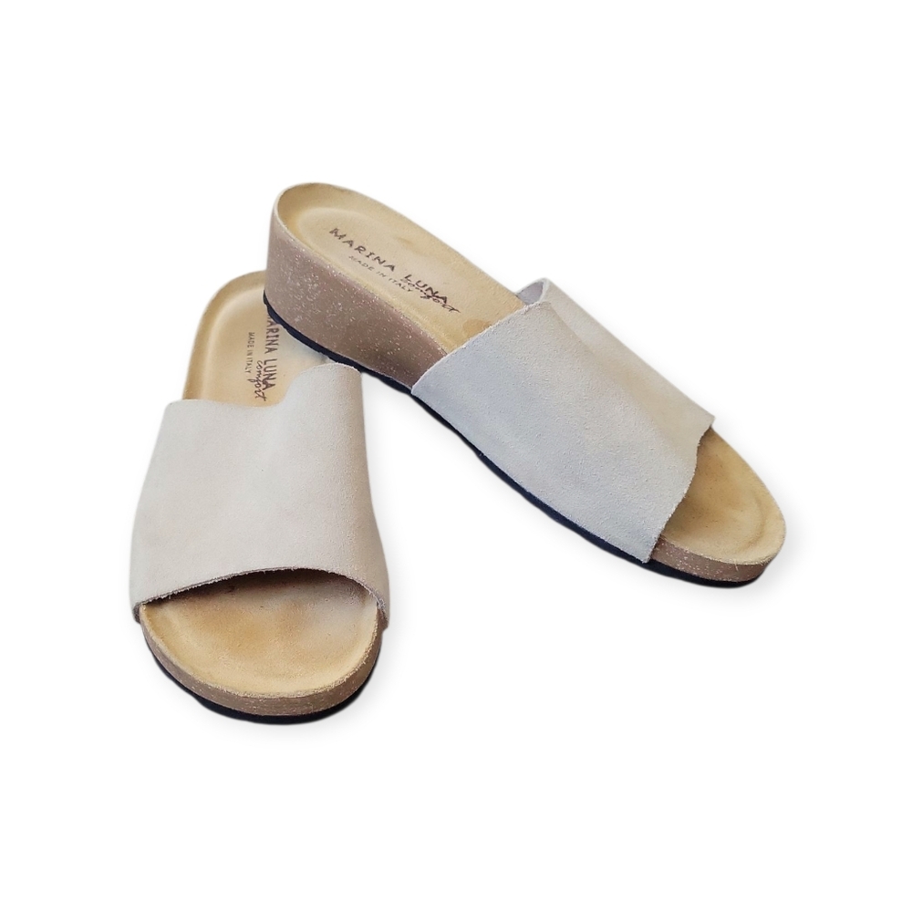 Marina Luna Mirta Slide‎ Sandals Taupe